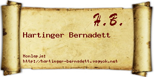 Hartinger Bernadett névjegykártya