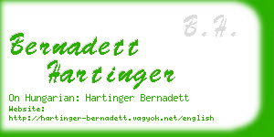 bernadett hartinger business card